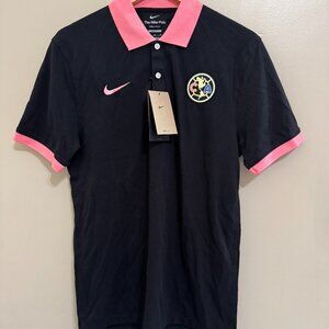Nike Club America Team Issue 2024/25 Polo Shirt Slim Fit FQ3048-010 Men's M NEW